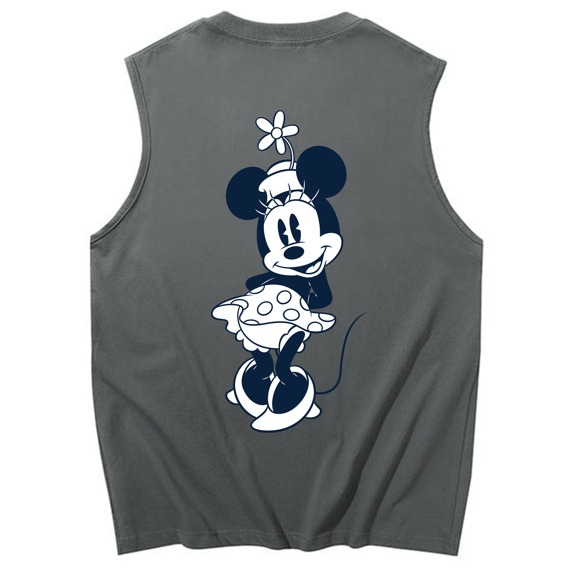 ミッキーマウス Mickey Mouse コットン100％タンクトップ（背面プリント）